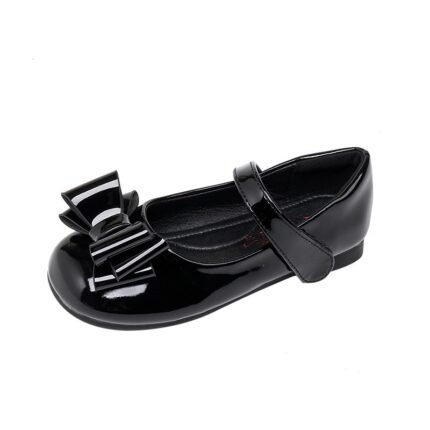 Student school shoes - single shoes for performance - girl's small leather shoes