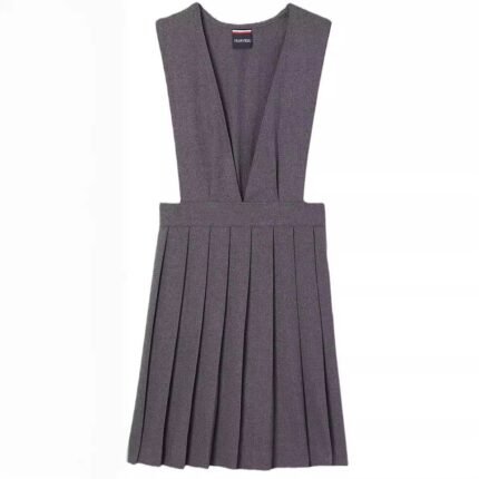 V-neck checked dress school uniform junior high school student blouse dress uniform